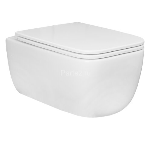 Унитаз подвесной AZARIO FLAVIA 515х360х360 слив "Торнадо", быстросъемное сиденье микролифт (AZ-0076-