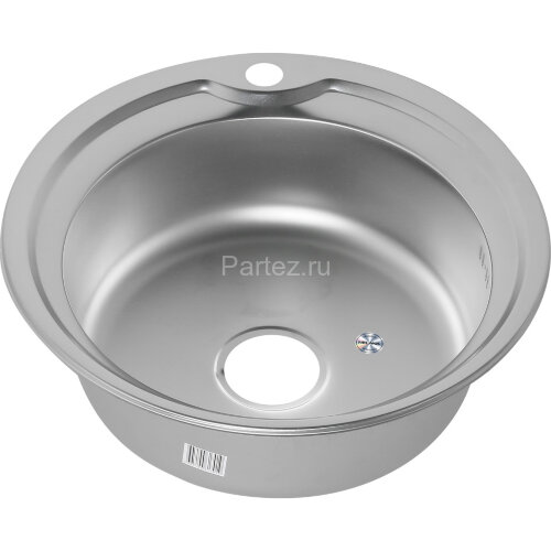 Мойка 510 MELANA 0,6/170 МАТОВАЯ в ИУ врезная круглая с сифоном (018M ti *12)