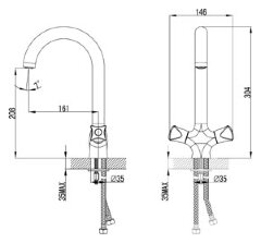 Смеситель для кухни Lemark Pallada LM2605C