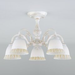 Потолочная люстра Eurosvet 60107/5 белый с золотом