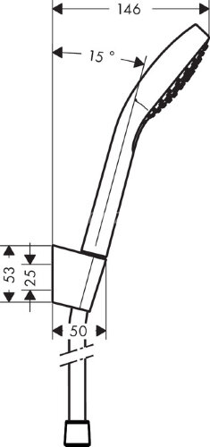 26425400 Croma Select E Душевой набор Croma Select E Vario 1,25 м