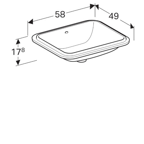 Раковина Geberit VariForm, 50х40 см, белая (500.764.01.2)