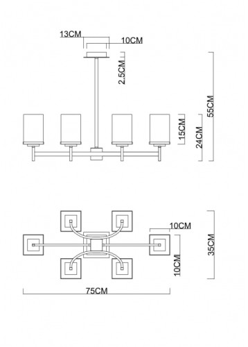 Потолочная люстра Divinare 4504/17 LM-6