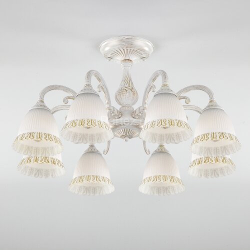 Потолочная люстра Eurosvet 60107/8 белый с золотом