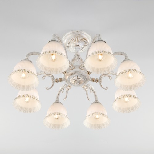 Потолочная люстра Eurosvet 60107/8 белый с золотом