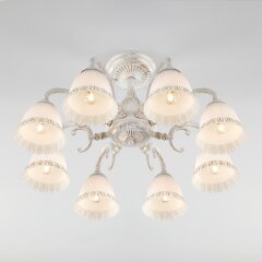 Потолочная люстра Eurosvet 60107/8 белый с золотом