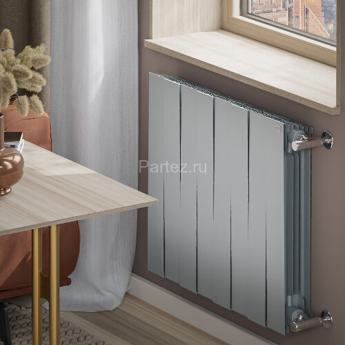 Биметаллический радиатор Royal Thermo PianoForte 500/100-8 (Silver Satin)
