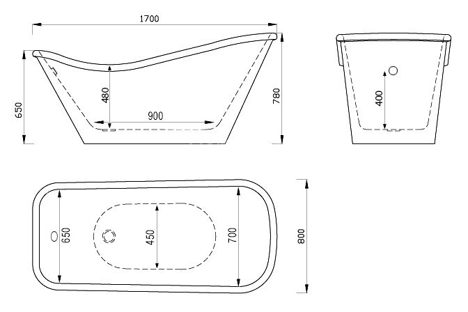Акриловая ванна ABBER AB9231B