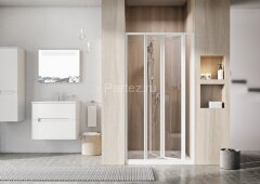 Душевая дверь Ravak Supernova складная 101х185, толщина полотна 3мм универсальная, цвет профиля белый