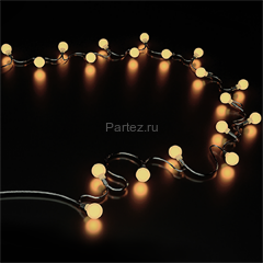 Гирлянда светодиодная садовая "Шары" Solar 30LED бел. IP44 на солнечн. батарее GAUSS GS032