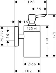 Дозатор жидкого мыла Hansgrohe PuraVida, хром (41503000)