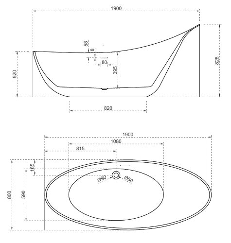 Акриловая ванна ABBER AB9234