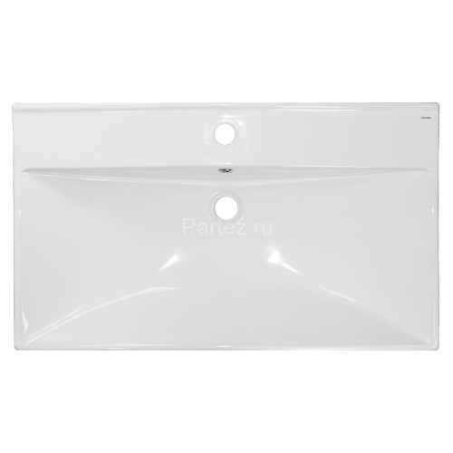 Комплект тумба Azario Ника 80 Н 815х470х860 напольная, с раковиной Tempo 80, белый глянцевый (CS0009