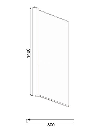 Шторка для ванны Azario Merrit 80х140 цвет профиля серебро (AZ-NF6211-1 800)