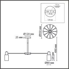 Потолочная люстра Lumion 8100/12C