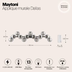 Настенный светильник Maytoni MOD547WL-13CH