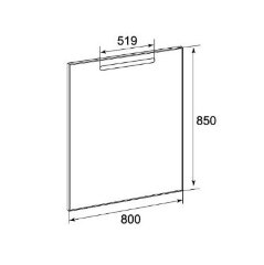 Зеркало Gap Roca Z, 80*85 см, с подсветкой, с антизапотеванием (RU93.0.268.9)