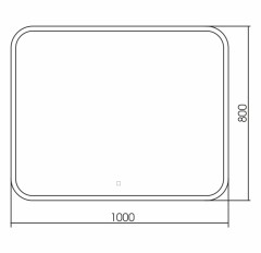 Зеркало AZARIO Стив 1000х800, LED-подсветка с диммером, сенсорный выключатель (ФР-00001304)