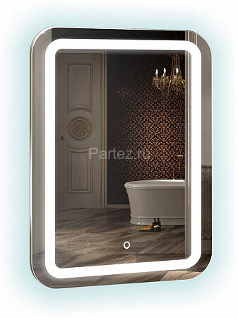 Зеркало AZARIO Мальта New 550*800 c подсветкой и диммером, сенсор выкл+подогрев+часы внешней настрой
