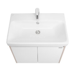 Тумба под раковину AQUATON Сканди 70 Doors универсальная, Белый/Дуб Верона (1A278901SDB20)