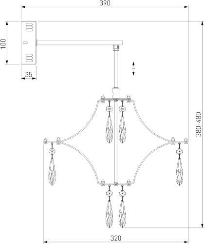 Бра Bogate's 442/1 хром