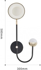 Бра Arte Milano 273299/1+1 BK/GD