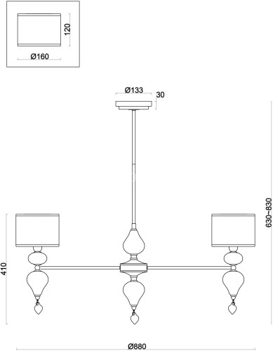 Потолочная люстра Freya FR5369CL-08BS
