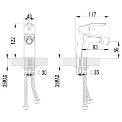 Смеситель Lemark Plus Strike LM1108C для биде