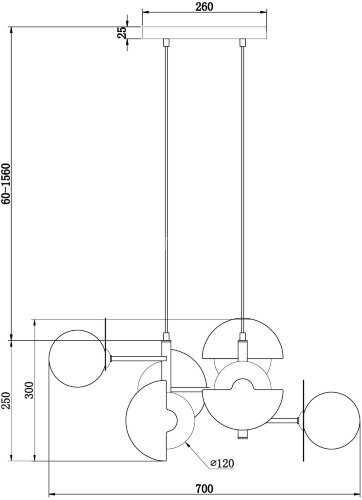 Подвесной светильник Freya FR5391PL-06CFL