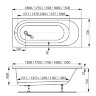 Ванна акриловая VAGNERPLAST KASANDRA прямоугольная, 160х70 см, белая (VPBA167KAS2X-04)