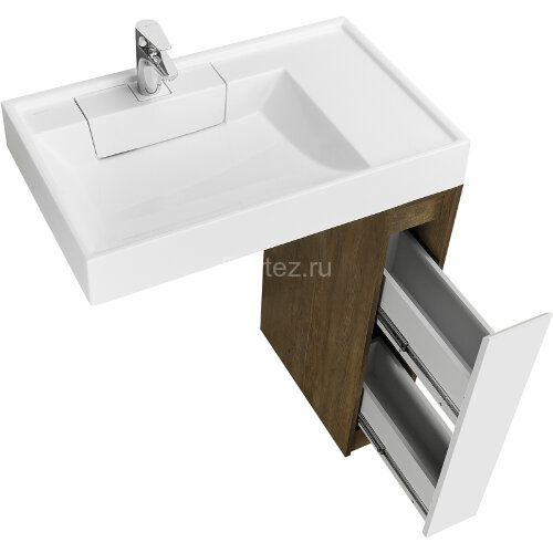 Тумба под раковину Aquaton Лондри 80 без фасада, Дуб Кантри (1A267101LHDY0)