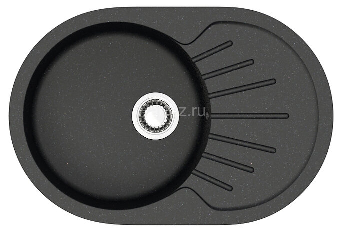 Кухонная мойка AZARIO Flora 730x450x215 искусственный мрамор, цвет черный (CS00079913)