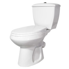 Унитаз-компакт Элисса Стандарт, нижний подвод, косой выпуск, с сиденьем, белый (43301130202)