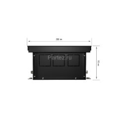 Конвектор внутрипольный Royal Thermo ATRIUM-110/200/2800-DG-U-BL