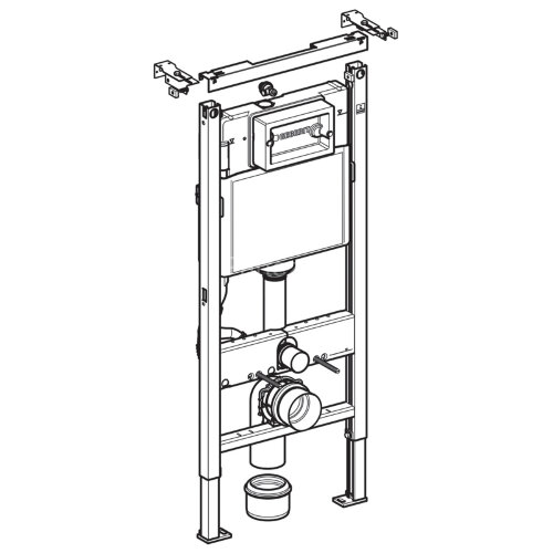 Инсталляция Geberit DuofixBasic для подвесного унитаза, 112 см, со смывным бачком скрытого монтажа D