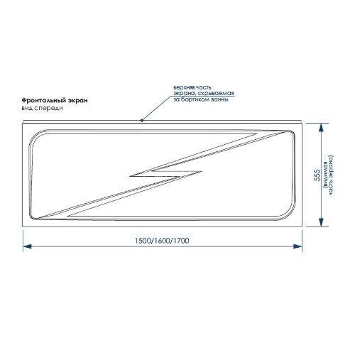 Экран для ванны Loranto CALGARY 150