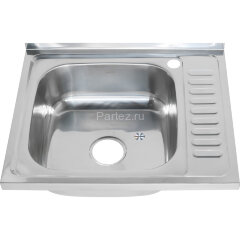 Мойка 6050 L MELANA 0,8/180 накладная прямоугольная с сифоном (178 t L *10)