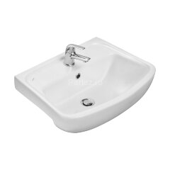 Раковина подвесная Santek &quot;Лонги-60&quot; 600х420х195 фарфор, 1 отверстие под смеситель, белая (1.WH50.1.