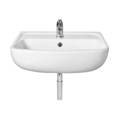 Раковина подвесная Santek &quot;Лонги-60&quot; 600х420х195 фарфор, 1 отверстие под смеситель, белая (1.WH50.1.