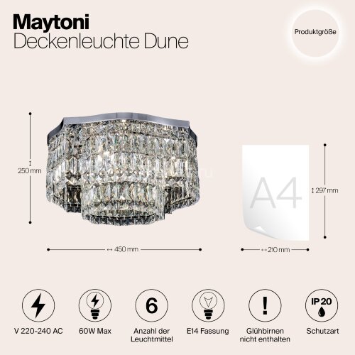 Потолочная люстра Maytoni DIA005CL-06CH