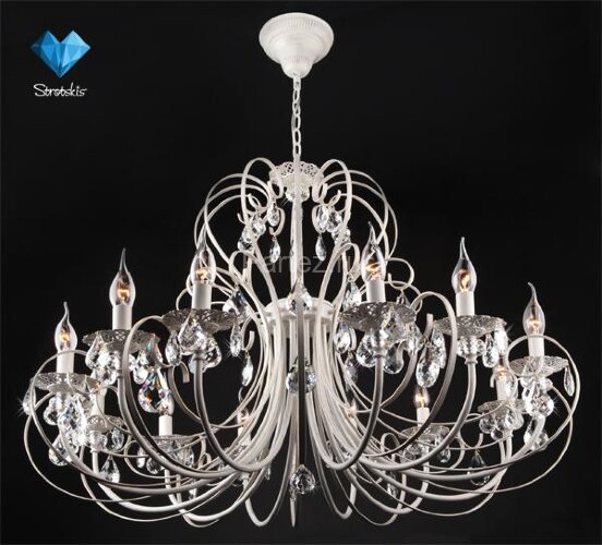 Подвесная люстра Eurosvet 3305/12 белый с золотом