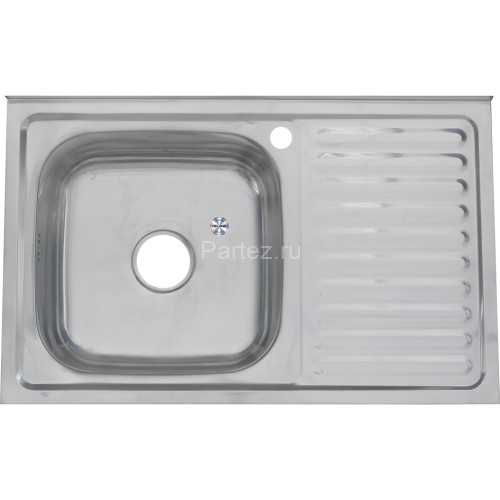 Мойка 8050 L MELANA 0,6/160 накладная прямоугольная c сифоном (014 ta L *15)