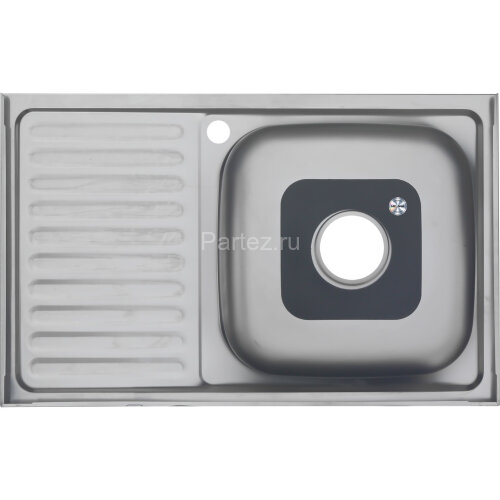 Мойка 8050 L MELANA 0,6/160 накладная прямоугольная c сифоном (014 ta L *15)