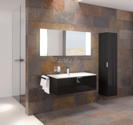 Держатель стакана и дозатора жидкого мыла, двойной Keuco Edition 11, хром (11153019000)