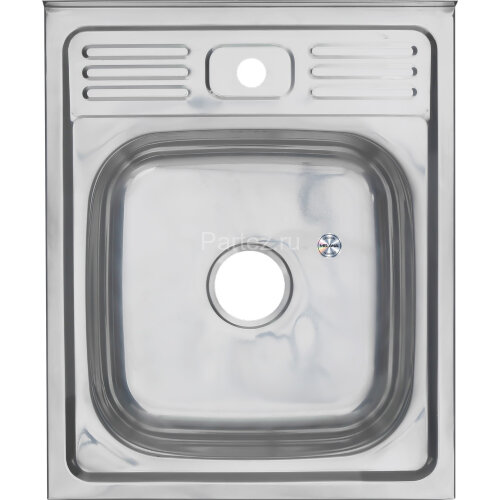 Мойка 5060 MELANA 0,6/160 накладная прямоугольная с сифоном (013/2 *10)