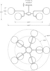 Потолочная люстра Maytoni MOD221PL-10N