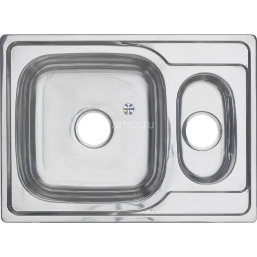 Мойка 6950S U MELANA 0,6/160 1,5-я чаша врезная прямоугольная с сифоном (227S t *10)
