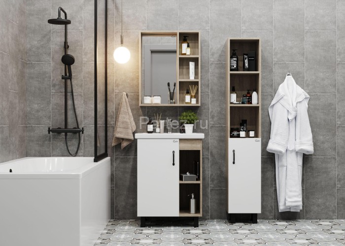 Тумба напольная Onika Тимбер 60.01 белый мат./дуб сонома (106115)