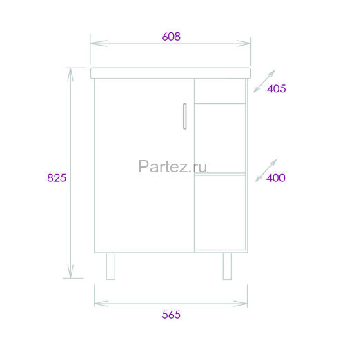 Тумба напольная Onika Тимбер 60.01 белый мат./дуб сонома (106115)