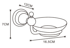 Мыльница Azario ELVIA, Золото (AZ-91108G)